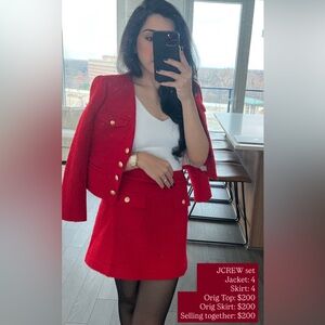 JCREW Tweed blazer + skirt Set